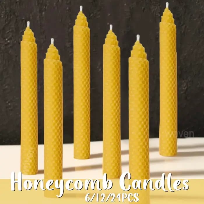 Bougies coniques en cire d'abeille