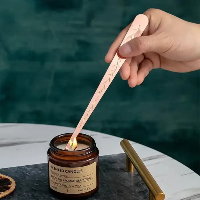 Kit d'accessoires de bougie en acier inoxydable avec boîte cadeau, coupe-mèche, éteignoir, diffuseur, ensemble d'entretien, bricolage, fournitures d'amoureux, 3 en 1