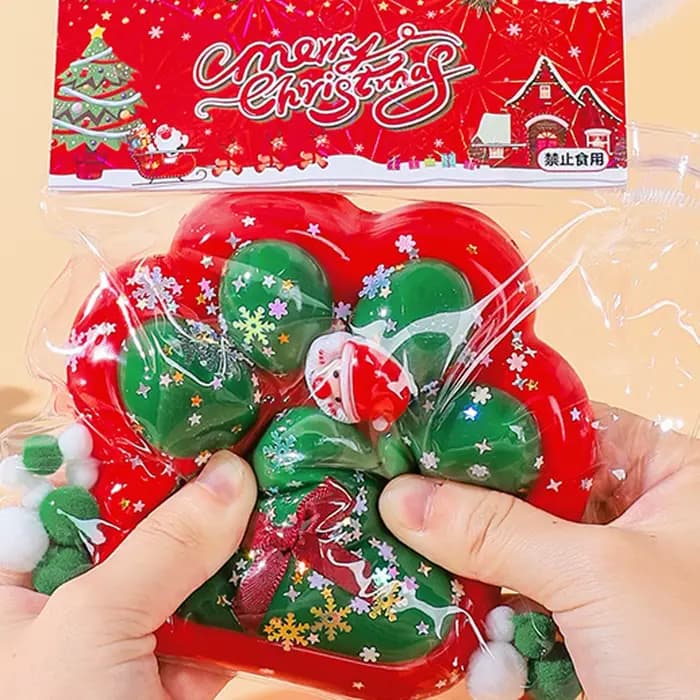 Jouet de Noël Big Cat Paw Squishy Fidget, rebond lent, instituts soulignés, pincement, décompression, cadeau de Noël, jouet à presser les griffes de chat, mignon