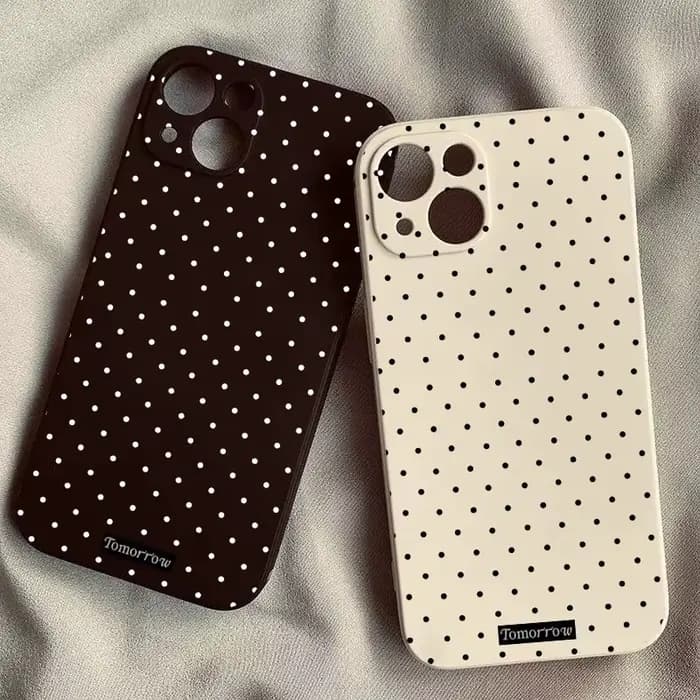 Coque de téléphone antichoc à petits pois pour iPhone 17 Air 16 e 15 14 13 12 11 Pro Max Plus Mini SE 2020 2022