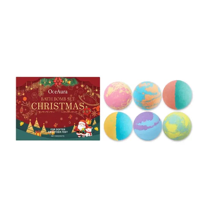 Bombes de bain pour enfants, avec boule de bain à bulles Surprise, Anti-Fatigue, relaxante, soins du corps, Spa, nouvel an, coffret cadeau de noël, 6/12/18 pièces