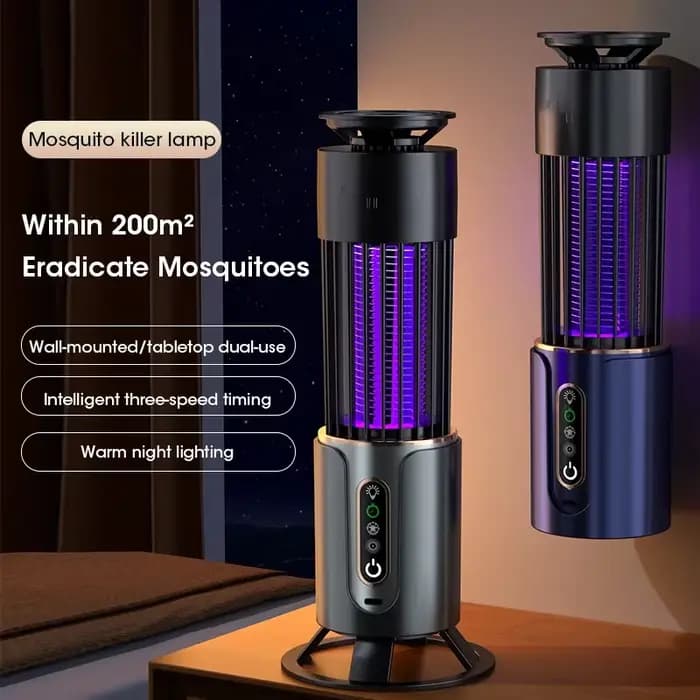 Lampe anti-moustiques HOMEFISH alimentée par USB pour la recharge ou la branchement sur secteur, piège à insectes électrique, lampe anti-moustiques d'extérieur