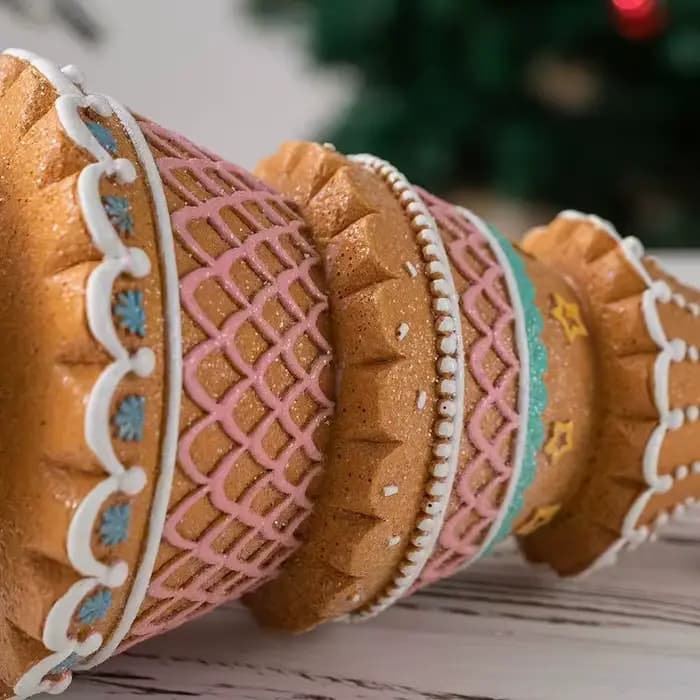 Ornement d'arbre de noël en pain d'épice, décoration de vacances en résine, Figurine de noël, cadeau du nouvel an, décor de manteau de table, maison Festive