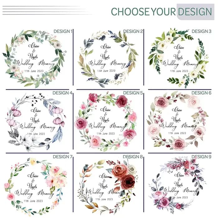 Boîte de mémoire florale personnalisée en bois, boîtes Keepplex de mariage, cadeau pour la mariée et le marié, nom personnalisé, cadeau unique, urgence