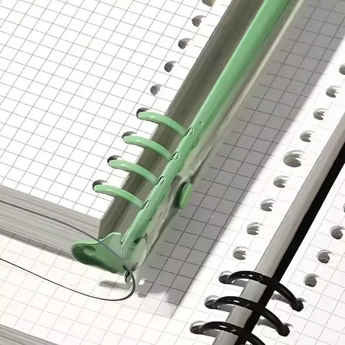 240 Pages journal A5 couverture souple transparente feuilles mobiles livre à carreaux cahiers scolaires cahier