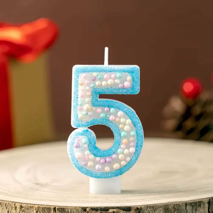 Bougie d'anniversaire numérique créative en forme de boule colorée - Ornement d'ambiance pour gâteau d'enfant pour l'anniversaire des enfants
