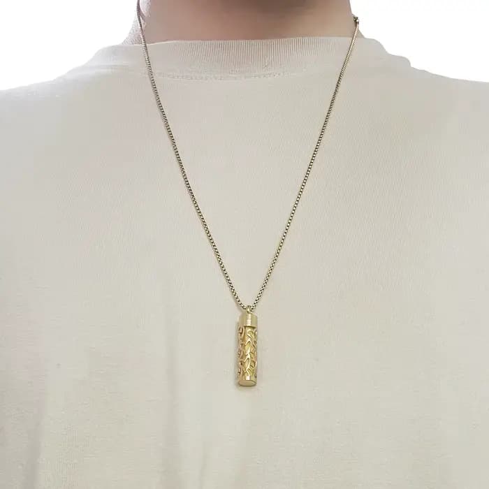 Collier d'aromathérapie doré pendentif diffuseur médaillon en acier inoxydable arôme huiles de parfum
