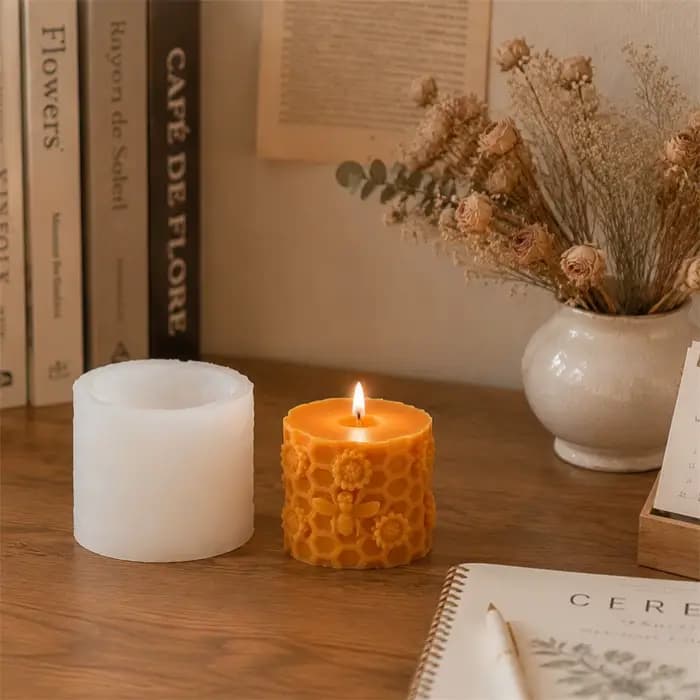 Moule en silicone nid d'abeille pour bougies DIY