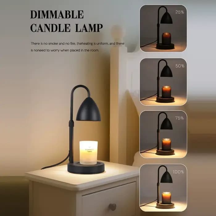 Lampe chauffe-cire électrique avec minuterie et variateur d'intensité, décoration de chambre à coucher, décoration de la maison, avec 2 ampoules, chauffe-cire à cire, hauteur réglable