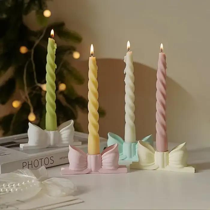 Ins Style mince spirale longue tige bougie parfumée bougie aromathérapie soja cire bougies mariage anniversaire bougie fête décoration de la maison