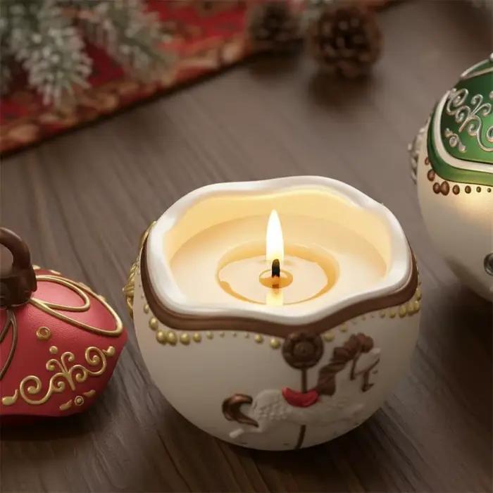 Boowan Nicole Bauble pot de bougie moules en Silicone pour béton Jesmonite gypse ciment bricolage fait à la main cadeau de noël outils décor à la maison
