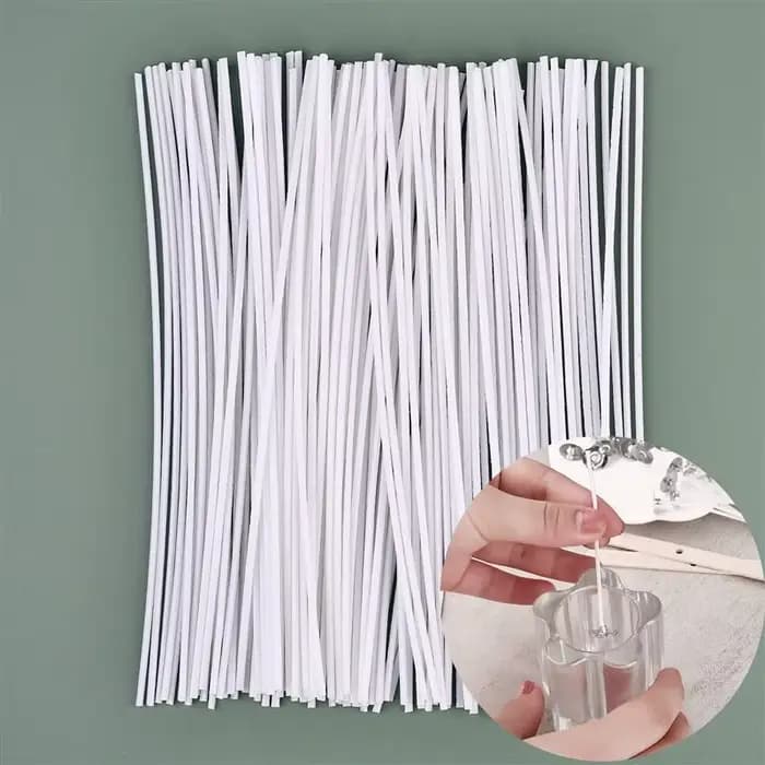 Mèches de bougie sans base, noyau en pur coton pour bricolage, cire, bougies faites à la main, outils exécutifs, avertissement sans fumée, 8 ~ 20cm, 50 pièces