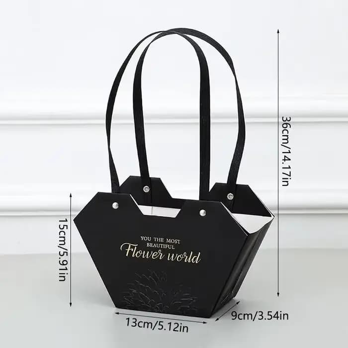 Panier de fleurs Portable, 1 pièce, boîte d'emballage de fleurs de roses, sac cadeau pour mariage, anniversaire, fête de noël, Bouquet de fleurs, fournitures de décoration