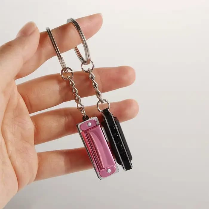Cadeaux pour enfants Instruments à vent en bois Instruments de musique porte-clés harmonique en forme d'harmonica porte-clés pédales suspendues porte-clés