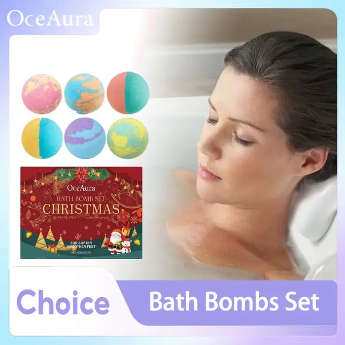 Bombes de bain pour enfants, avec boule de bain à bulles Surprise, Anti-Fatigue, relaxante, soins du corps, Spa, nouvel an, coffret cadeau de noël, 6/12/18 pièces