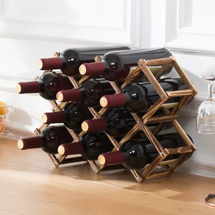 Porte-bouteilles en bois pour 3/10 bouteilles
