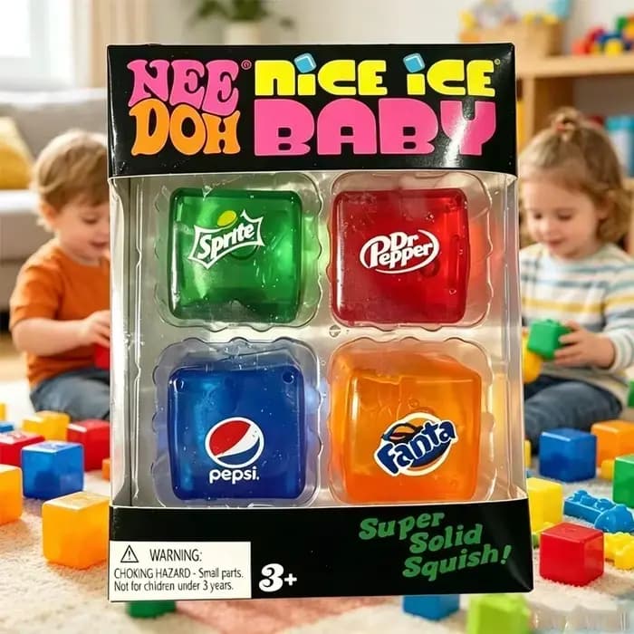 Ensemble HOT / Squishy Needoh / Nice Cube Schylling / Outil sensoriel anti-stress / Jouet sensoriel pour l'anxiété et la concentration / Cube sensoriel pour adultes et enfants