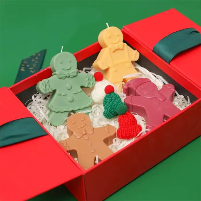 Moule à bougie en silicone fait à la main pour homme en pain d'épice, Regina, décoration de Noël, décoration de la maison
