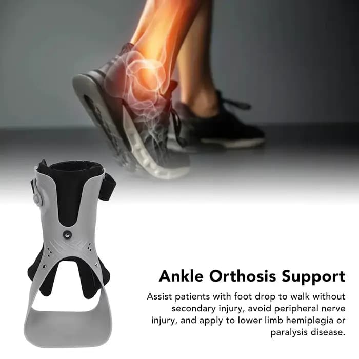 Orthèse de chute de pied, boucle réglable, Posture douce, orthèse de pied de cheville correcte pour l'hémiplégie