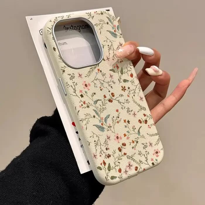Coque de téléphone à motif de petite fleur Lichee