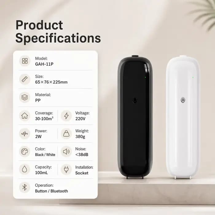 Diffuseur d'arômes intelligent, machine électrique à huiles essentielles, 100 ml, sans eau, contrôle Bluetooth, appareil de diffusion de parfum pour hôtel, maison, salle de bain