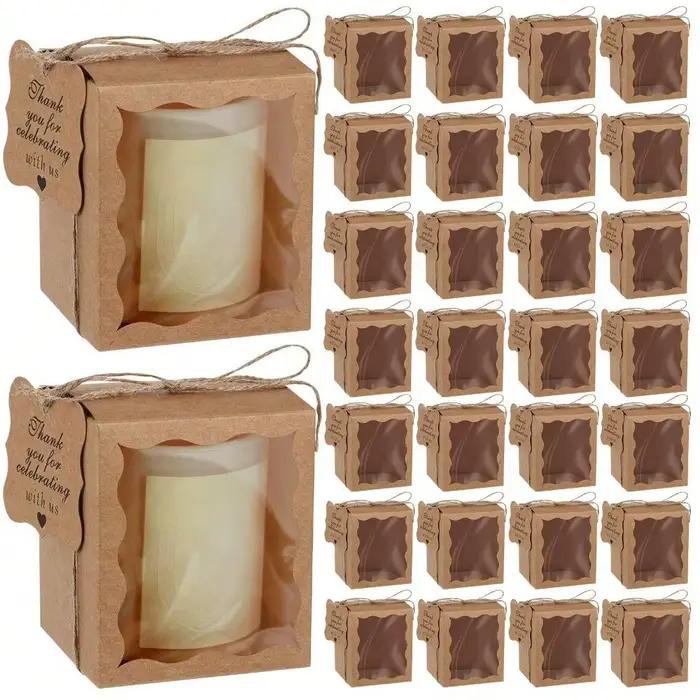 Coffrets cadeaux de bougies en papier Kraft