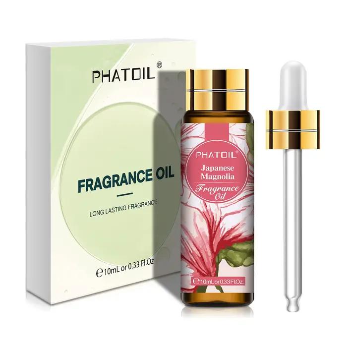 PHATOIL 10ml huile parfumée noix de coco et vanille pour diffuseur aromathérapie musc blanc gomme à bulles bébé poudre parfum arôme huiles