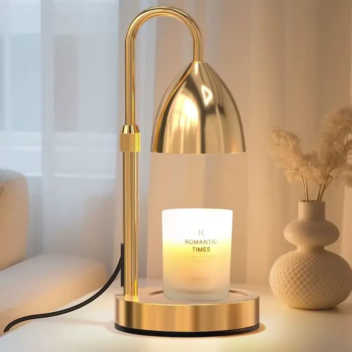 Lampe chauffe-cire électrique avec minuterie et variateur d'intensité, décoration de chambre à coucher, décoration de la maison, avec 2 ampoules, chauffe-cire à cire, hauteur réglable