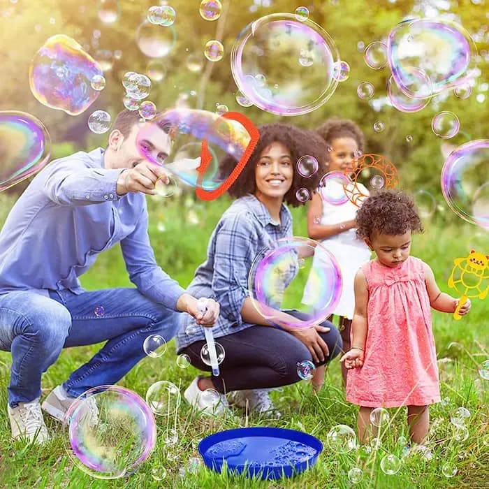 3/7 pièces outils de soufflage de bulles ensemble de bâtons de bulles de savon jouets de soufflage de bulles jouets amusants pour enfants en plein air jouets interactifs en famille