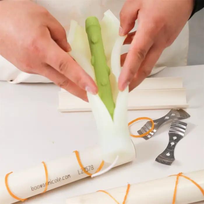 Bowan – moule de bougie en Silicone, en forme de marguerite, fait à la main, parfumée, pour décoration de maison
