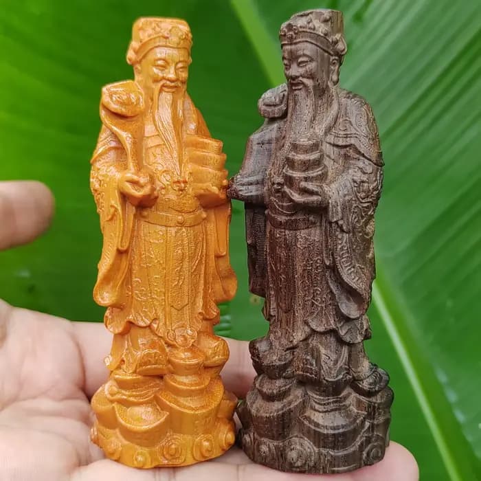 Figurine en bois du Dieu de la Richesse, décoration traditionnelle pour Noël et le Nouvel An chinois, style culturel oriental, objet d'art pour la maison, décoration d'entrée de salon, cadeau d'échang