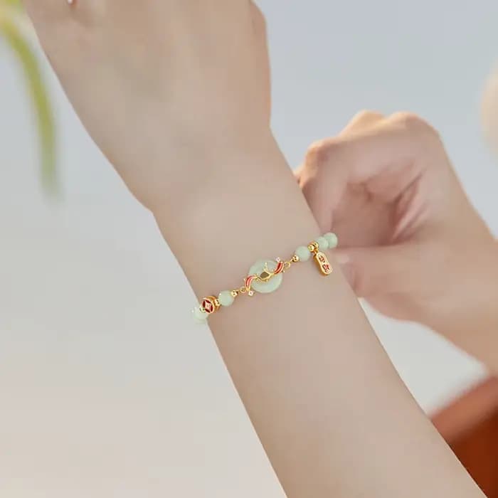 Hetian-Bracelet en perles de jade pour dames, cadeau de vacances pour petite amie, bijoux à la main de luxe, perle verte de haute qualité, perles à main, tranche, nouveau