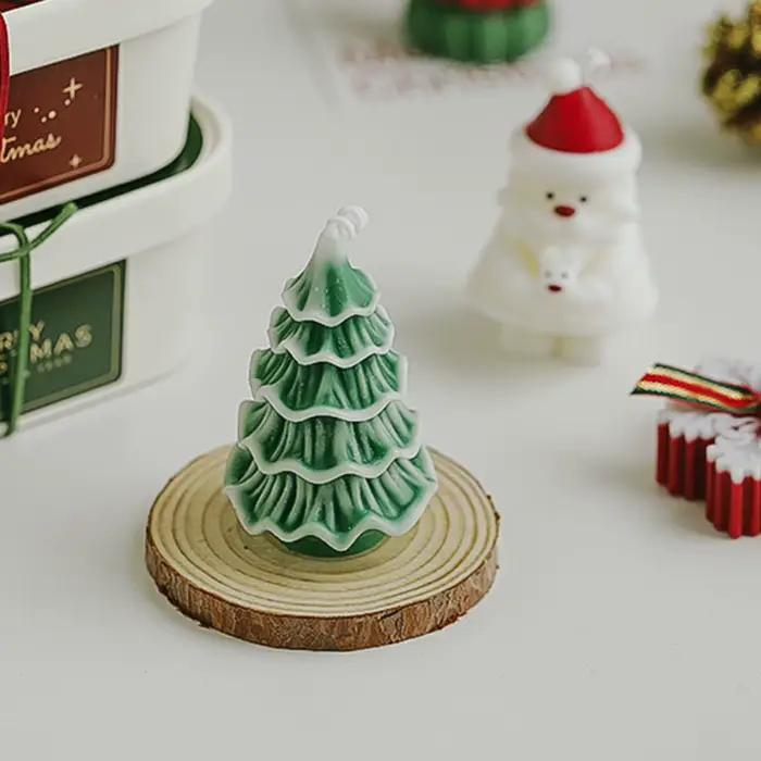 Ensemble de bougies de noël, bonhomme de neige, décoration de fête, Festival de mariage, réveillon de noël, ornement romantique pour la maison