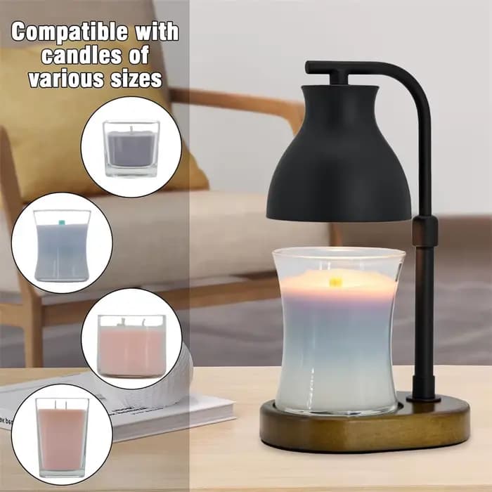 Lampe chauffe-bougie avec minuterie - Lampe chauffe-bougie électrique réglable, cadeaux d'anniversaire pour nouvelle maison, chauffe-bougie