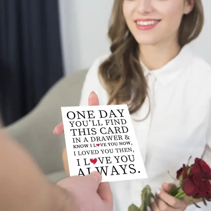 Carte de vœux avec Message d'amour en forme de cœur, avec enveloppe, pour Couple, mari, femme, amé, cadeau pour la saint-valentin, anniversaire, 1 pièce