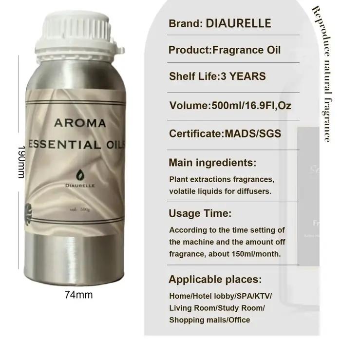 Huiles essentielles 500ml pour diffuseur aromatique huile de parfum désodorisant odeur pour dispositif de parfum domestique huile de diffuseur de parfum d'hôtel