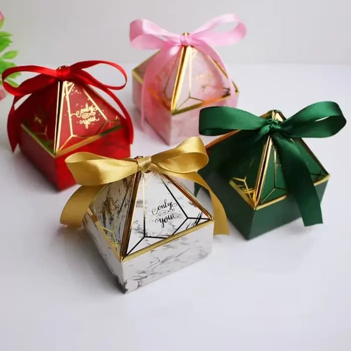 Boîte à Bonbons Bronzante Tour de Gemmes, Emballage Cadeau de Mariage, Uniquement pour Vous, Boîte Cadeau en Papier pour Bonbons au Chocolat, ixPréChristophe
