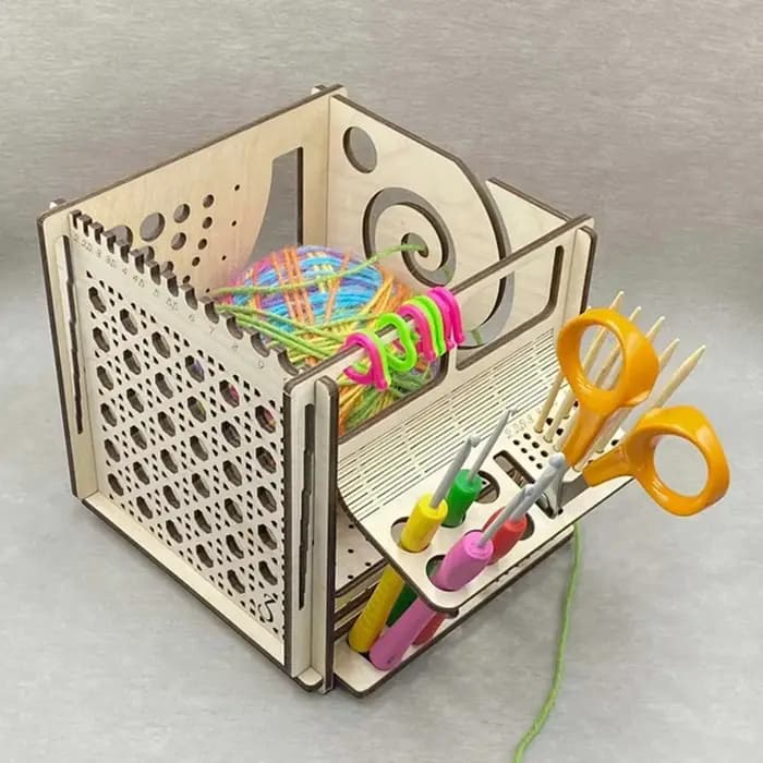 Bol de fil en bois tout-en-un, bricolage, organisateur de Crochet, support de rangement, distributeur de fil en bois, bol à tricoter pour tricoter au Crochet, nouveau