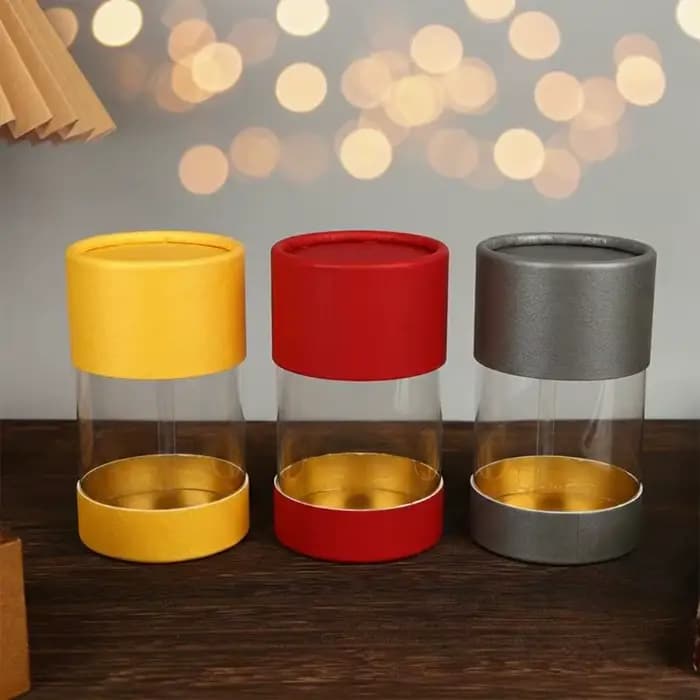 Boîte cylindrique artisanale pour le bricolage, les cadeaux de mariage, les flacons d'aromathérapie et les mélanges d'herbes ﻿
