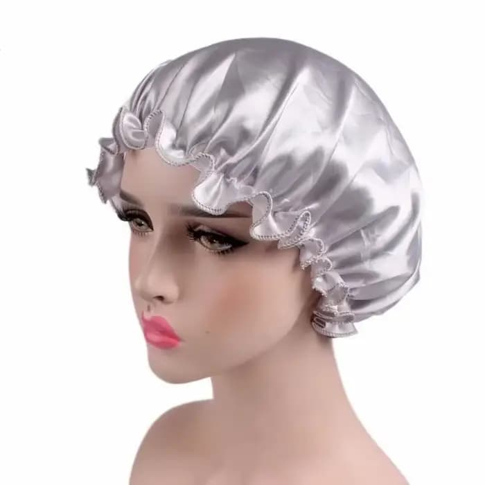 Bonnet de nuit en satin pour femme, unisexe, pour la douche et le bain