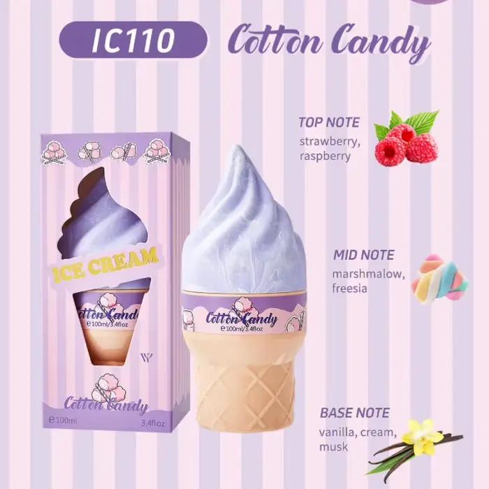 Spray parfumé Gourmand, Brume parfumée Chocolat/Bonbons de coton/Caramel Popcorn, Parfum sucré Fraise Vanille pour Femme