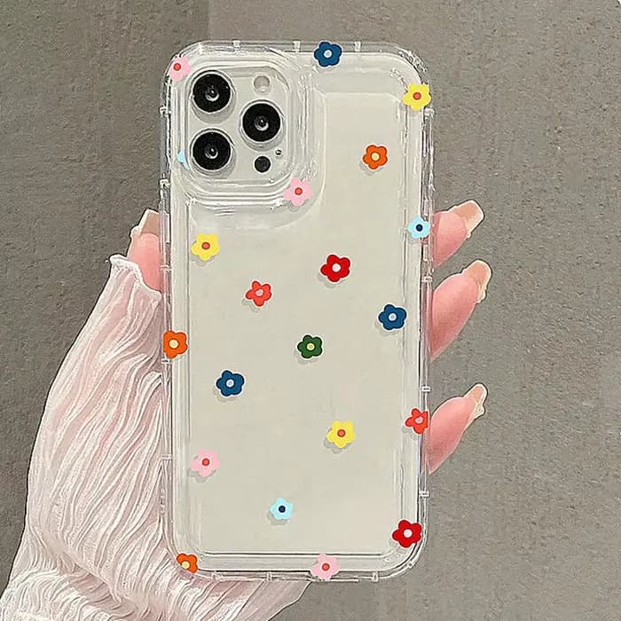 Coque souple avec petites étoiles et fleurs