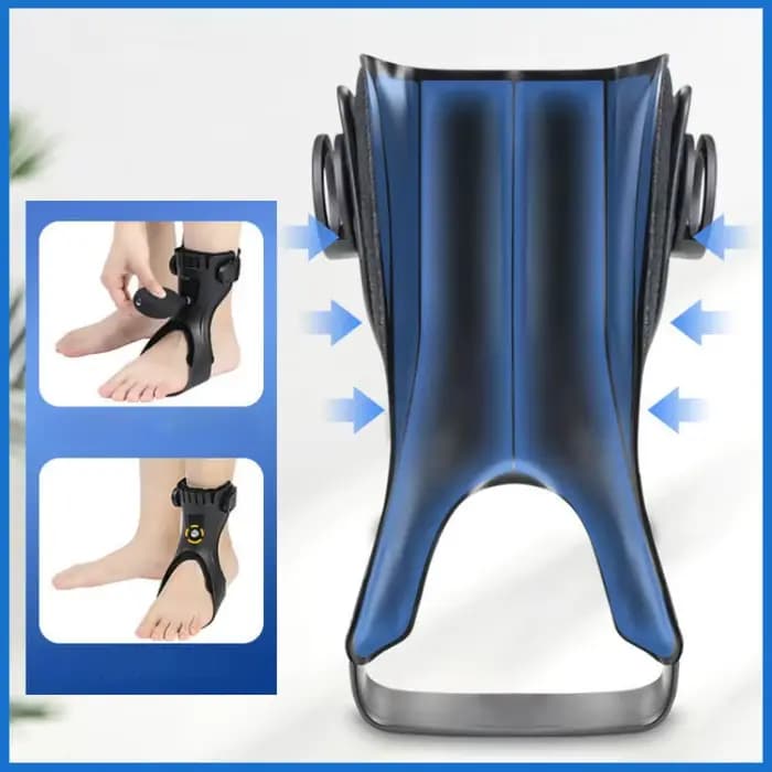 Orthèse de pied tombant AFO AFOs, Support de cheville avec Airbag gonflable confortable pour les chaussures d'accident vasculaire cérébral de l'hémiplégie, marche
