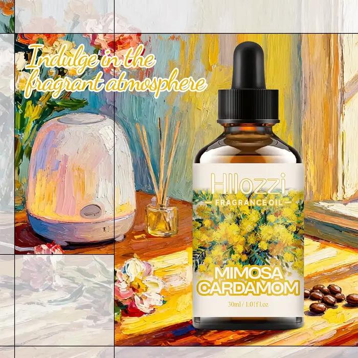 HUILE PARFUMÉE MIMOSA CARDAMOM Convient pour le bricolage et les diffuseurs, huiles essentielles pour humidificateur, aide au sommeil et à la relaxation