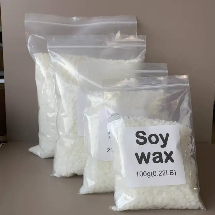 50g-1000g 100% cire de soja naturelle Paraffine matériel pré-soy cire-noyau blocs de cire de soja naturelle pour bougies maison de haute qualité