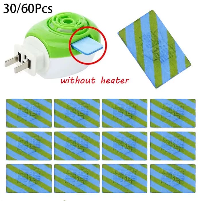 Répulsif électrique anti-insectes 30/60 pièces, recharge thermacell non toxique, tablettes répulsives anti-moustiques, anti-nuisibles
