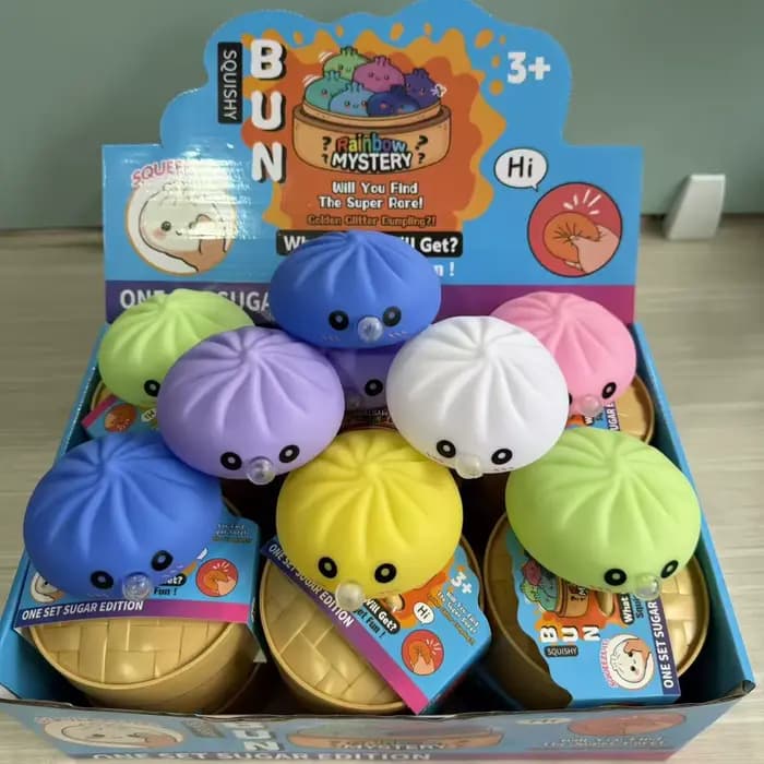 Nouveau : Jouet à presser esthétique Bubble Puking Bun, boîte mystère créative, ornement alimentaire réaliste, anti-stress sensoriel en gel solide