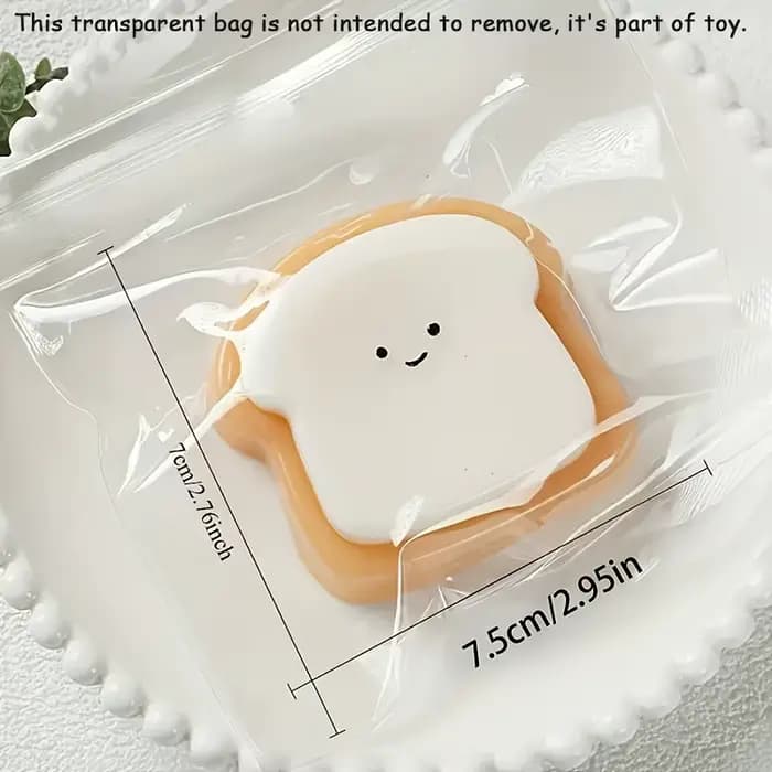 1 pièce Toast Ultra-Doux et Moelleux, Accessoire Anti-Stress pour Fêtes d'Anniversaire, Cadeau de Noël pour Collègues et Étudiants