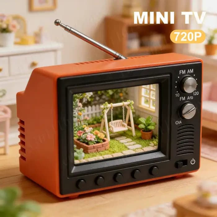 Mini téléviseur rétro avec 8 Go de stockage