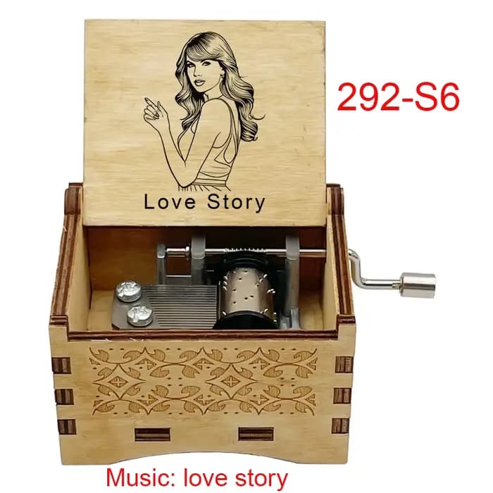 Boîte à musique miniature Love Story, mouvement à 18 notes, pour petite amie, petit ami, mari, femme, cadeau de Noël, décoration de la maison